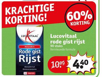 Kruidvat Lucovitaal rode gist rijst aanbieding