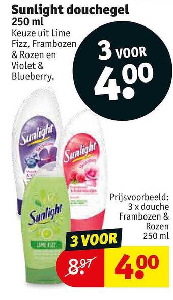 Kruidvat Sunlight douchegel aanbieding