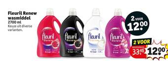 Kruidvat Fleuril renew wasmiddel aanbieding