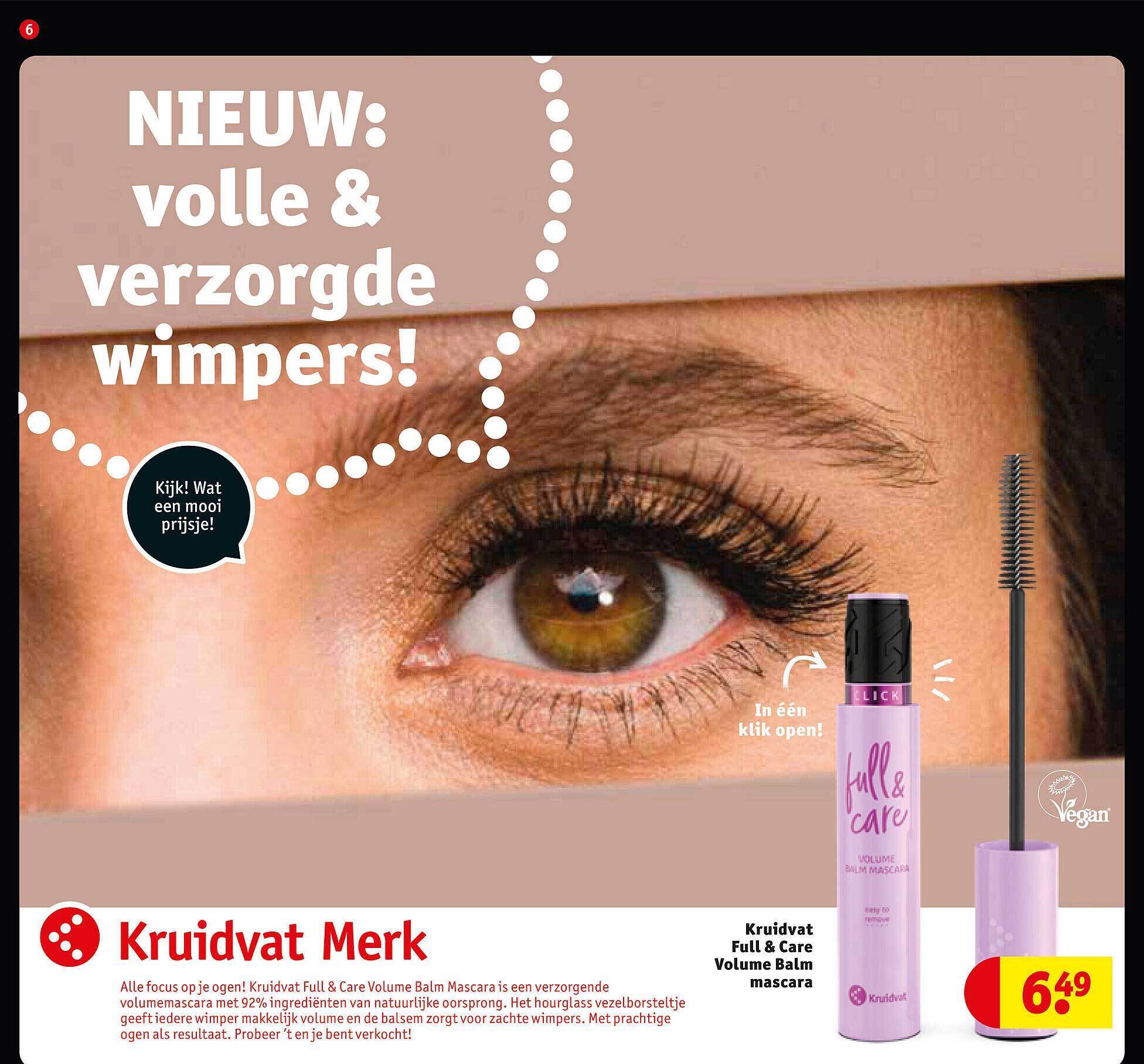 Kruidvat full & care volume balm máscara promotie bij Kruidvat
