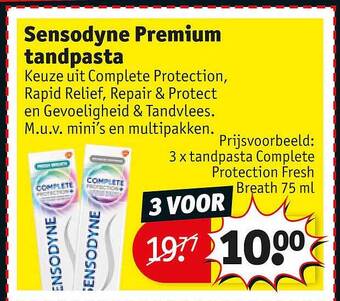 Kruidvat Sensodyne premium tandpasta aanbieding