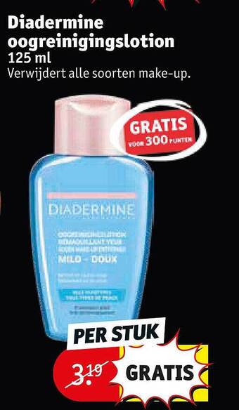 Kruidvat Diadermine oogreinigingslotion aanbieding