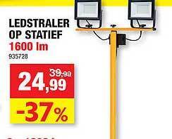 Hubo Ledstraler op statief 1600 lm aanbieding