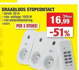 Hubo Draadloos stopcontact aanbieding