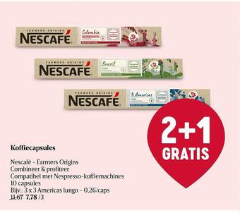 Delhaize Koffiecapsules nescafé aanbieding