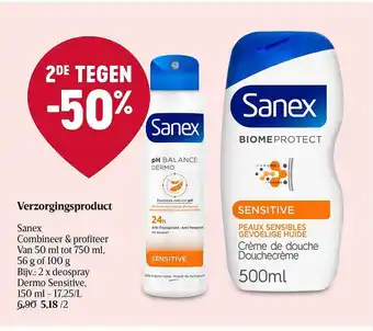 Verzorgingsproduct sanex 2de tegen -50%