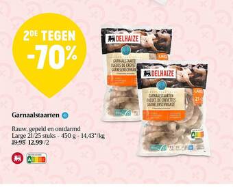 Delhaize Garnaalstaarten aanbieding