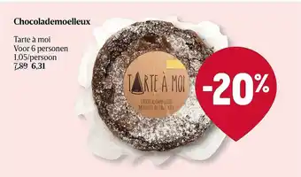 Chocolademoelleux tarte à moi