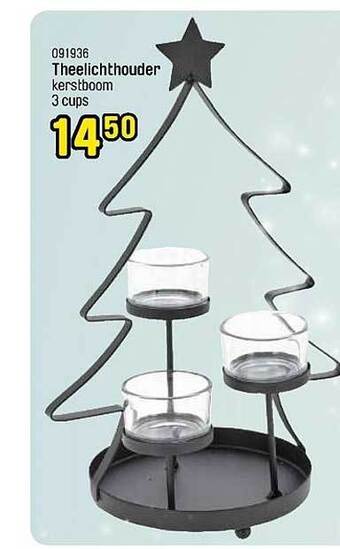 Happyland Theelichthouder kerstboom 3 cups aanbieding