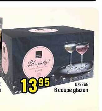 Happyland 6 coupe glazen aanbieding