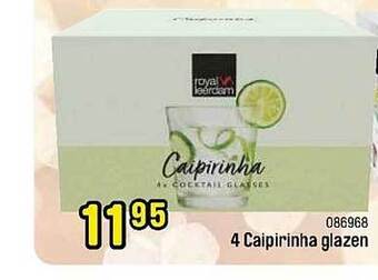 Happyland 4 caipirinha glazen aanbieding