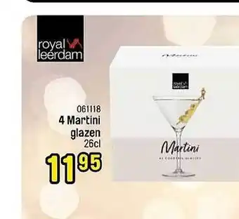 Happyland 4 martini glazen royal leerdam aanbieding