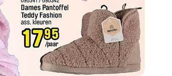 Dames pantoffel teddy fashion
