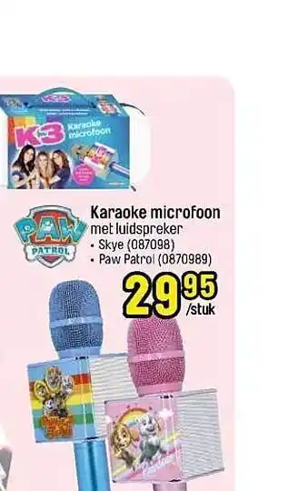 Happyland Karaoke microfoon paw patrol aanbieding