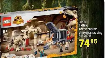 Happyland T-rex atrociraptor dino ontsnapping aanbieding