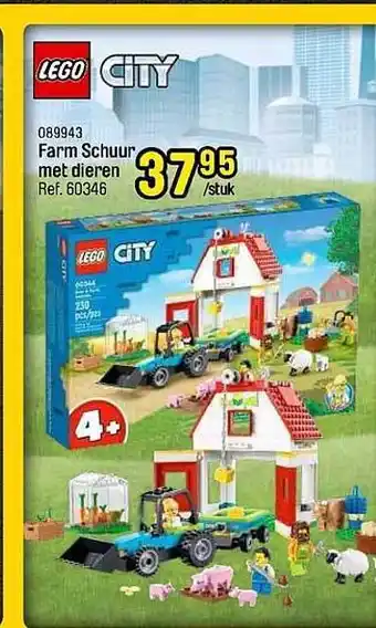 Happyland Lego city farm schuur met dieren aanbieding