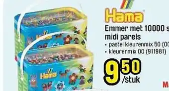 Happyland Emmer met 10000 midi parels hama aanbieding
