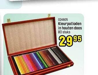 Happyland Kleurpotloden in houten doos aanbieding