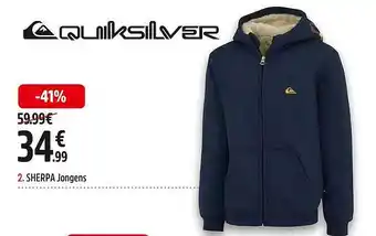 Intersport Quiksilver sherpa jongens aanbieding