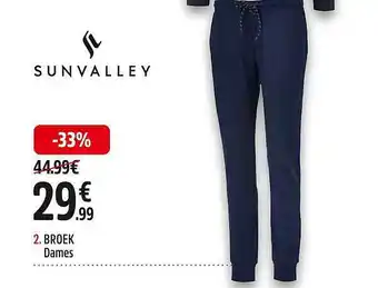 Intersport Sunvalley broek dames aanbieding