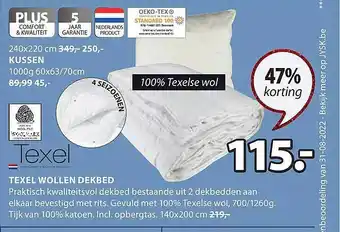 Jysk Texel wellen dekbed aanbieding