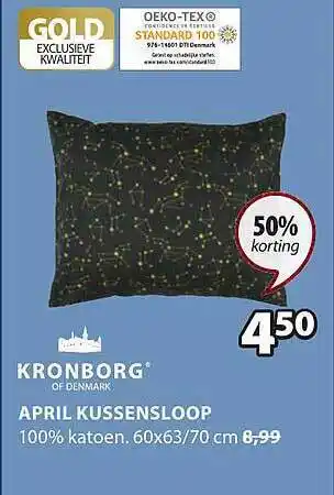 Jysk April kussensloop kronborg aanbieding