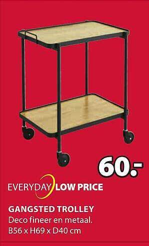 Jysk Gangsted trolley aanbieding