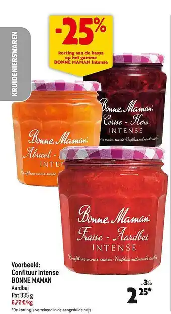 Louis Delhaize Bonne maman confituur intense aanbieding