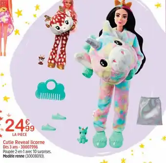 La piece cutie reveal licorne des 3 ans - 30007996