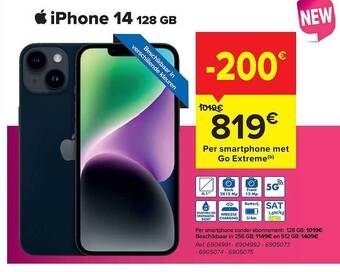 Hyper Carrefour Iphone 14 128 gb aanbieding