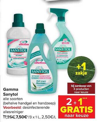 Hyper Carrefour Gamma sanytol aanbieding