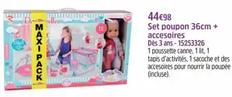 Maxi Toys Set poupon 36 cm + accesoires - 15253326 aanbieding