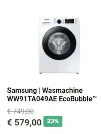 Krëfel Samsung | Wasmachine WW91TA049AE EcoBubble aanbieding
