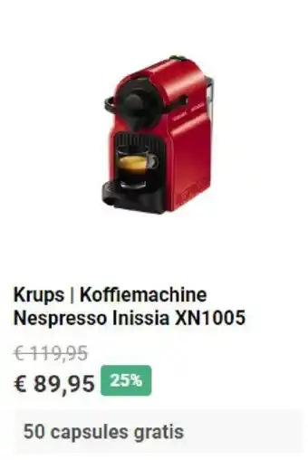 Krëfel Krups | Koffiemachine Nespresso Inissia XN1005 aanbieding