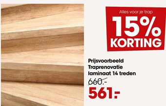 Kwantum Traprenovatie laminaat 14 treden aanbieding