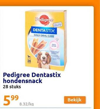 Action Pedigree dentastix hondensnack aanbieding