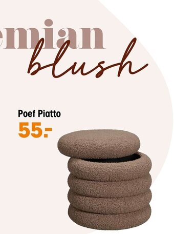 Kwantum Poef Piatto aanbieding