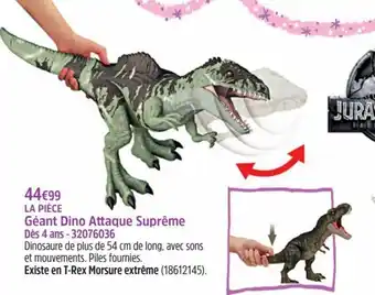 Maxi Toys La Piece Great Dino Attaque Supreme Des 4 ans - 32076036 aanbieding