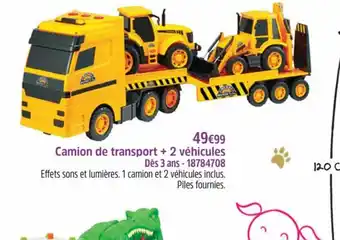 Camion De Transport + 2 Vehicules - 18784708