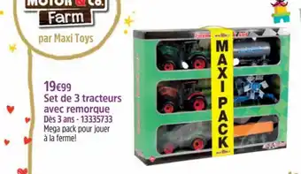 Set de 3 Tracteurs Avec Remorque - 13335733