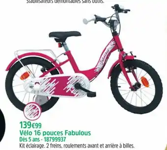 Velo 16 Pouces Fabulous 18799937