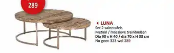 Luna set 2 salontafels