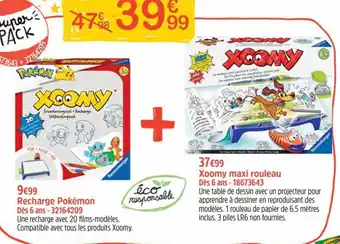 Recharge pokemon 32164209 + xoomy maxi rouleau 18673643