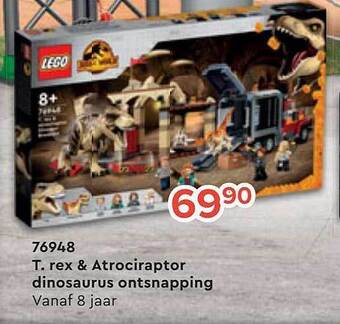 Euroshop 76948 t. rex & atrociraptor dinosaurus ontsnapping aanbieding