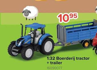 1:32 boerderij tractor + trailer