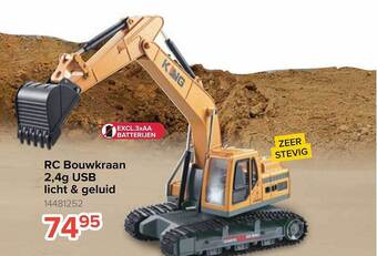 Euroshop Rc bouwkraan 2,4g usb licht & geluid aanbieding
