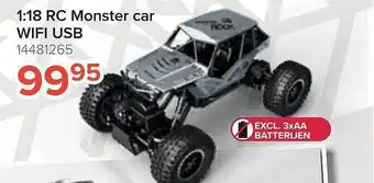 Euroshop 1:18 rc monster car wifi usb aanbieding