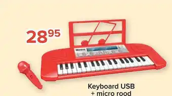 Euroshop Keyboard usb + micro rood aanbieding