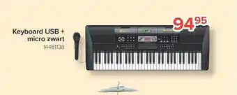 Euroshop Keyboard usb + micro zwart aanbieding