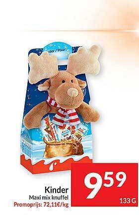Intermarché Kinder maxi mix knuffel aanbieding